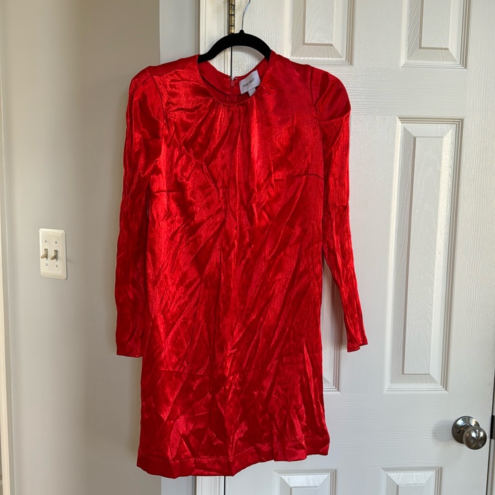 Mini red holiday dress